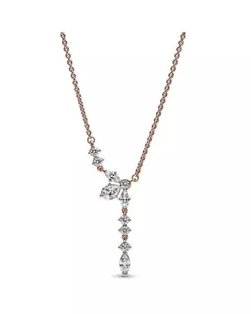 Pandora Timeless Sparkling Herbarium Cluster Drop kaulakoru 382386C01-45