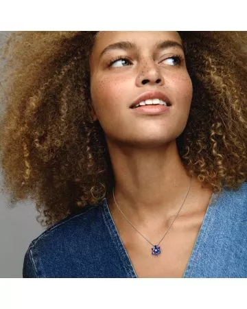 Pandora Sparkling Blue Herbarium Cluster Pendant Necklace 45 cm 392387C02-45