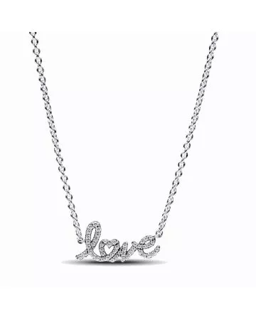 Pandora Sparkling Handwritten Love Collier kaulakoru 393076C01