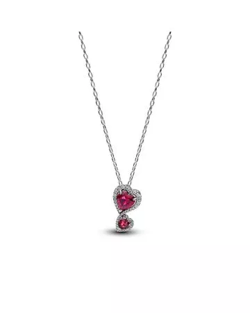 Pandora Red Halo Hearts Pendant kaulakoru 393658C01-60
