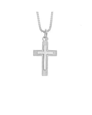 Valkokultainen ristiriipus 4-11111 WG