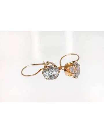 Kultaiset koukkukorvakorut, kirkas 5 mm 40009