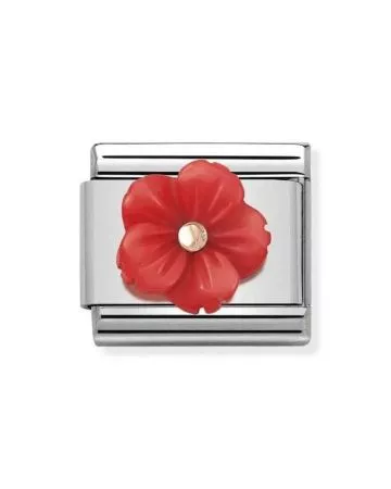 Nomination Rosegold Flower, punainen 430510/07