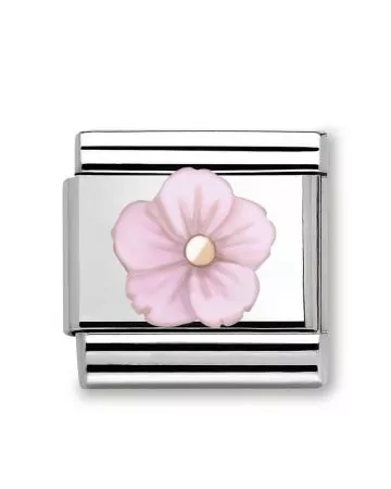 Nomination Rosegold vaaleanpunainen kukka 430510/09