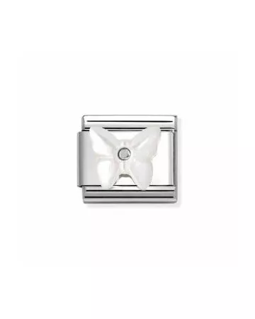 Nomination Classic White Butterfly 330509/13