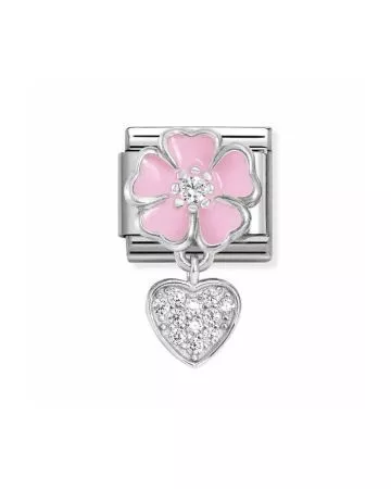 Nomination Classic Pink Flower Heart 331814/01