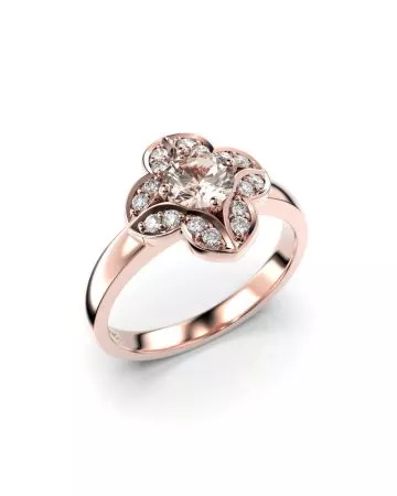 Festive Magnolia timanttisormus / morganiitti 527-061M-PK