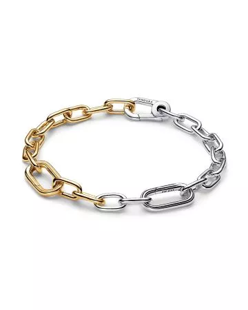 Pandora ME Sterling silver and 14k gold-plated link Bracelet 17,5 cm  563689C00