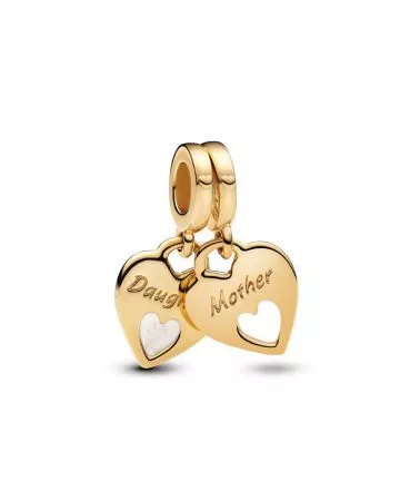 Pandora Moments Mother And Daughter Hearts hela, kullattu 769187C01