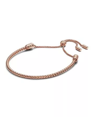 Pandora Studded Chain Slider 14k Rose gold-plated Bracelet 583090C00-2