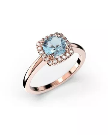 Festive Elsa timanttisormus / akvamariini 587-090A-PK