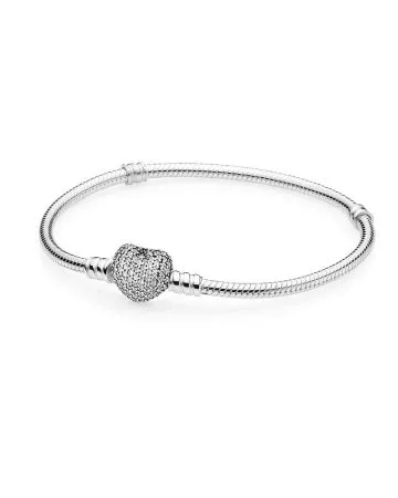 Pandora Pave Heart Clasp Bracelet 18 cm 590727CZ