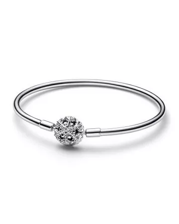 Pandora Moments Sparkling Snowflake Clasp Bangle rannekoru 17cm 592286C01-1