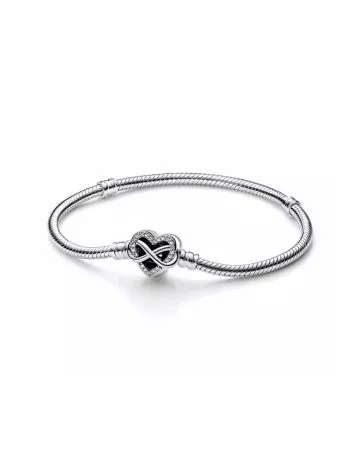 Pandora Moments Sparkling Infinity Heart Clasp Snake Chain rannekoru 16 cm 592645C01
