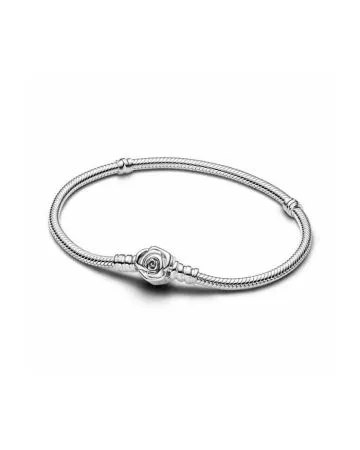 Pandora Moments Rose in Bloom Clasp Snake Chain rannekoru 20 cm 593211C00-1