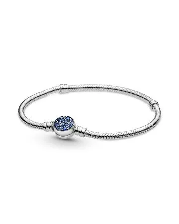 Pandora Moments Sparkling Blue Disc Clasp 17 cm rannekoru 599288C01-1