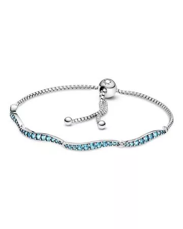 Pandora Blue Wavy Slider Bracelet 599436C01