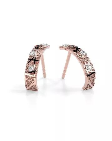 Festive Routa Timanttikorvakorut 3mm/0,07 ct punakulta 625-007K-PK