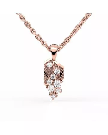 Festive Routa Rakka timanttiriipus, punakulta 657-011-PK