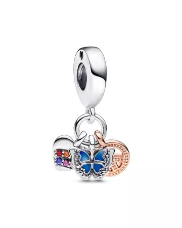 Pandora Heart Butterfly Peace Charm 782572C01