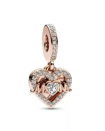 Pandora Rose Heart & Mum Dangle charm 789402C01