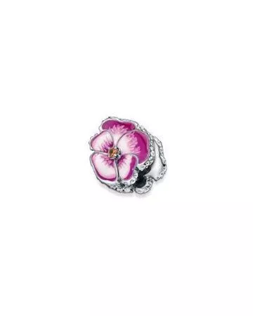 Pandora Pink Pansy Flower hela 790777C01