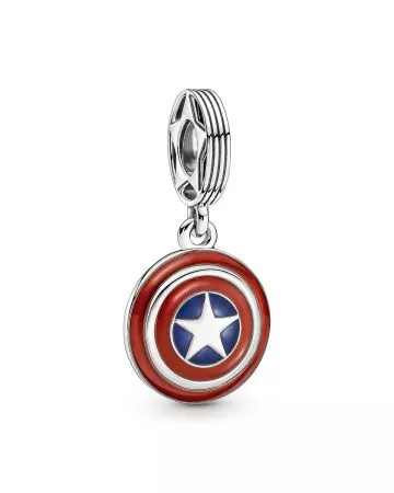 Pandora Marvel The Avengers Captain America Shield Dangle hela 790780C01
