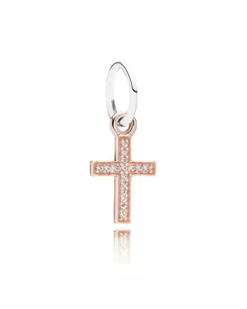 Pandora Rose Gold Cross 14K riipus 791354CZ