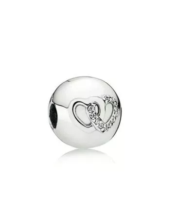 Pandora Interlocked Hearts Clip Charm 792150CZ