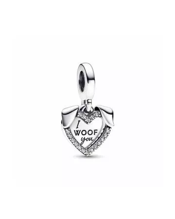 Pandora Heart & Dog Duoble Dangle hela 792647C01-1