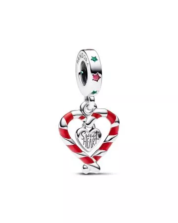 Pandora Candy Cane Heart Charm 792822C01