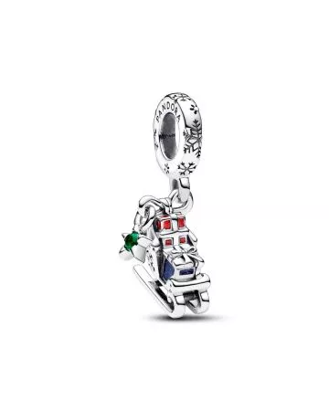 Pandora Moments Christmas Sleigh 2023 Sterling silver Enamel hela 792977C01-0