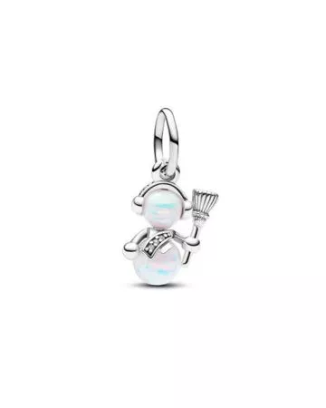 Pandora Opalescent Snowman Dangle Charm 792981C01