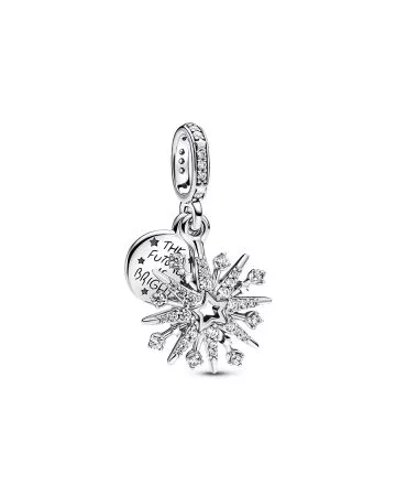 Pandora Sparkling Firework Double Dangle Charm 793512C01