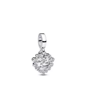 Pandora Sparkling Heart Double Dangle Charm 793765C01