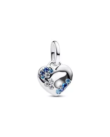 Pandora Blue Glitter Engravable Heart hela 793932C01