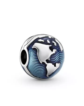 Pandora Blue Globe Clip -lukkohela 799429C01