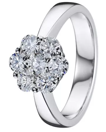 Kohinoor Dahlia -timanttisormus 933-233V-80B4-1