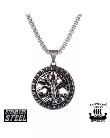 Northern Viking Jewelry -kaulakoru "Riimu Tree Of Life" NVJRS110