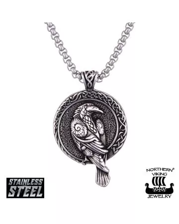 Northern Viking Jewelry -kaulakoru "Raven Celtic Knot" NVJRS113