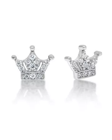Hopeiset korvakorut / kruunu BOL-E0871Z