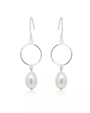 Hopeiset korvakorut / helmi BOL-E1175P