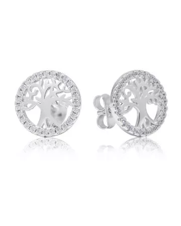Hopeiset korvakorut / elämänpuu BOL-E1965Z