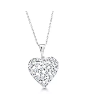 Hopeinen kaulakoru / sydän BOL-N1256Z/40-45