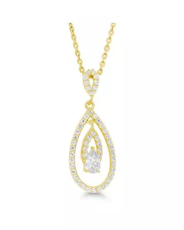 Kulattu hopeakaulakoru / pisara BOL-N1384ZG/40-45CM