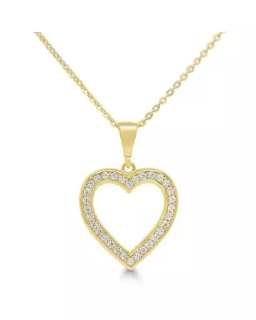 Kullattu kaulakoru / sydän BOL-N2538ZG/40-45cm