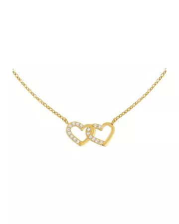 Kultainen sydänkaulakoru 42+2cm 9K CHP5049-EX-CZ-1