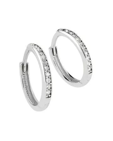 Valkokultaiset timanttikorvakorut D/EE1057-02