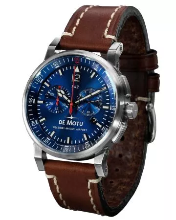 De Motu R42 MKII Brushed Steel -rannekello DMR4206