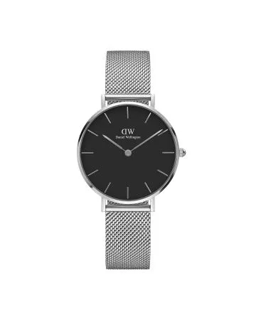 Daniel Wellington Classic Petite Sterling -rannekello (black) DW00100162-1